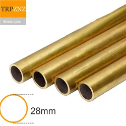 H62  brass tube pipe outer diameter 28mm wall thickness 1mm 2mm 3mm 5mm  inner 22mm   copper pipe  Capillary Hollow brass tube