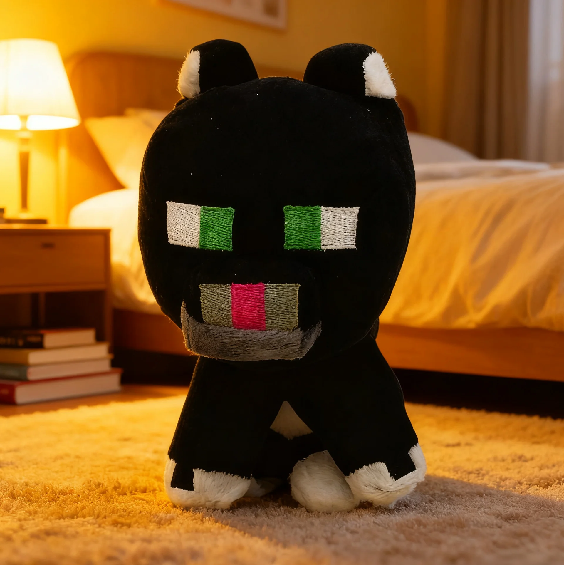 23cm Nowa Czarna Pluszowa Lalka Kotek Przytulanka Zabawka Kot Zwierzęta z Kreskówek Zabawki dla Dzieci Niemowląt Kolekcja dla Fanów Prezenty