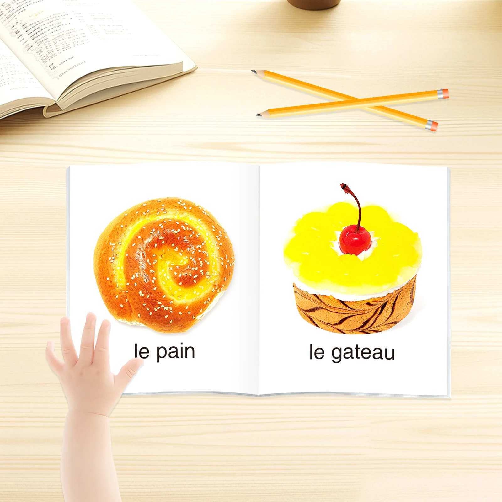 مجموعة كتب التعلم المبكر الفرنسية - الفواكه، ABC، الحيوانات والمزيد للأطفال، كتب قصص الأطفال التنمية المعرفية #5