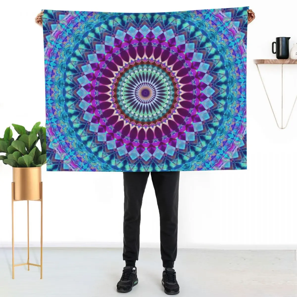 Geometric Mandala G382 Throw Blanket Decoratives for sofa Decorative Beds blankets ands Summer Beddings for babies Blankets