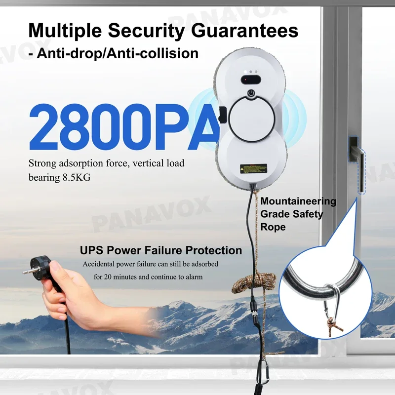 Intelligent Fully Automatic Dual Water Jet Vacuum Cleaner Household Glass Electric Cleaning And Window Cleaning Robot