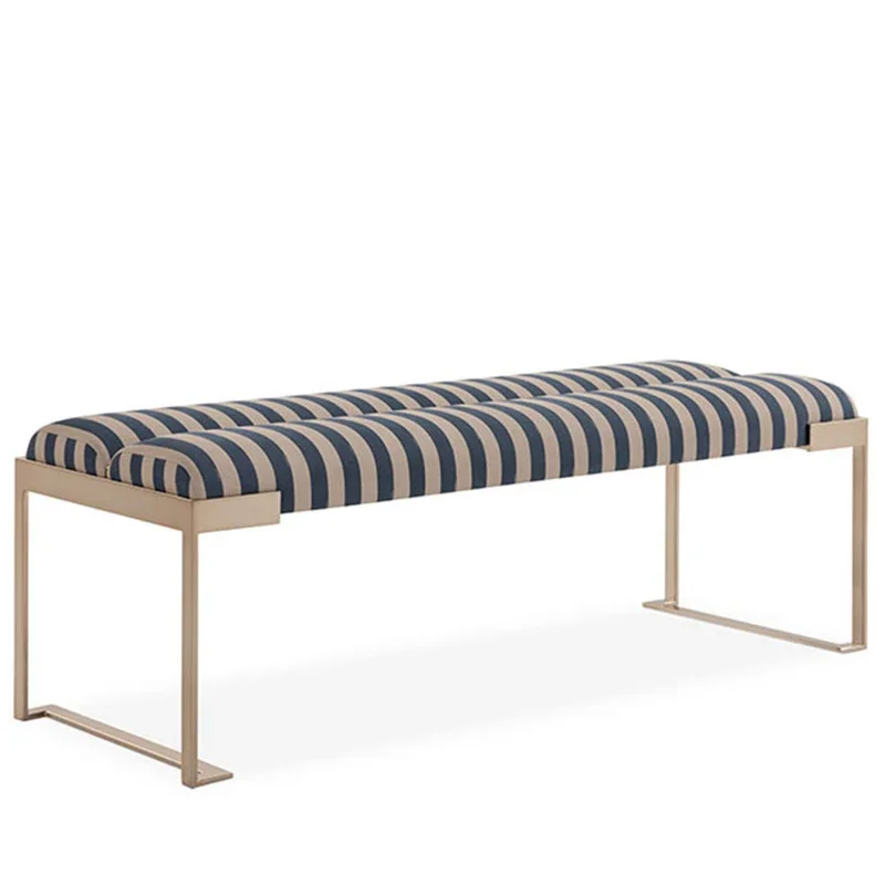 

Modern light luxury bedside stool household door cloakroom shoe changing stool high-end leather bench