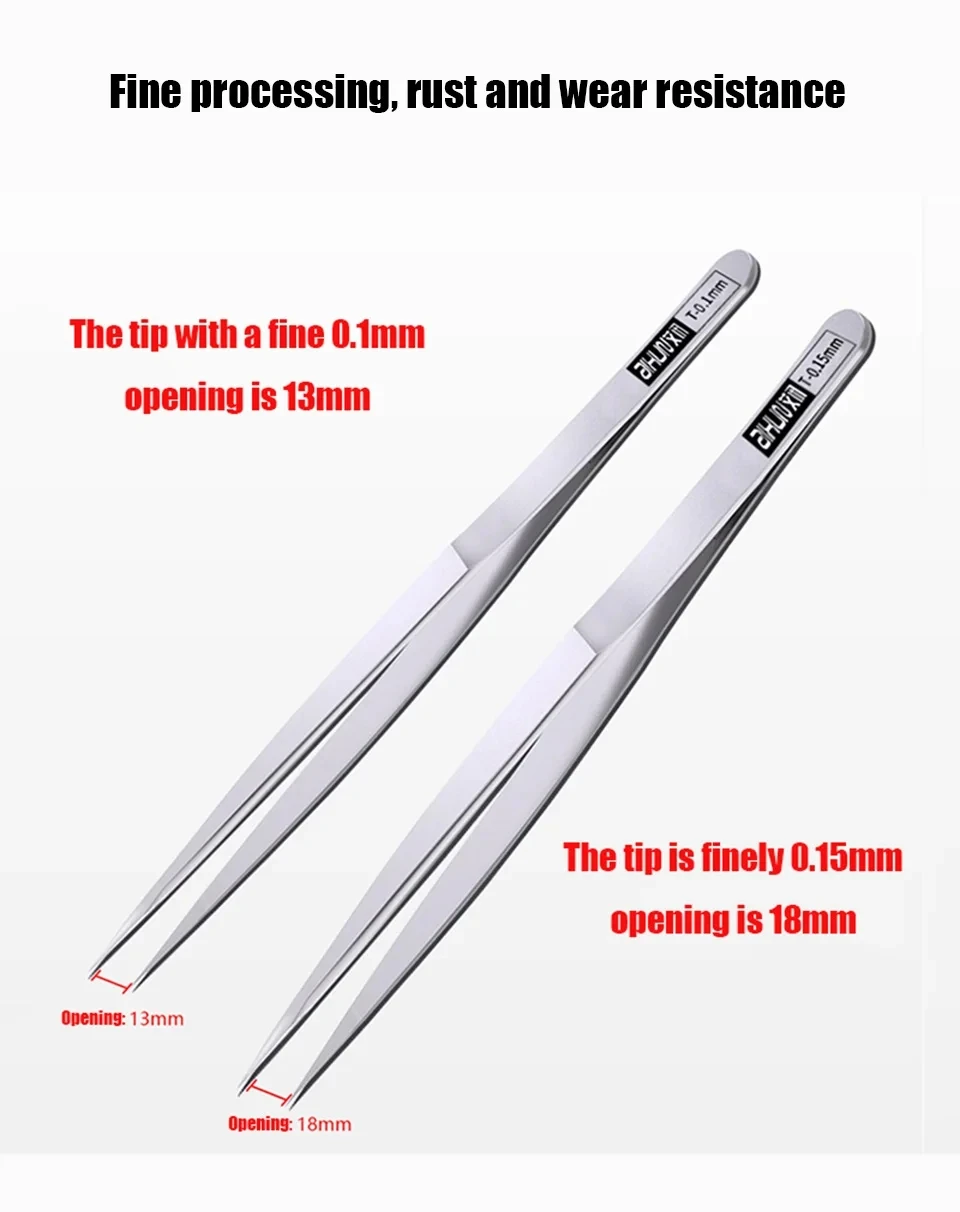 Aixun Tweezers 0.1/0.15mm Hand-Polished Ally Steel Tweezer For Mobile Phone Clamping Fly Wire/Gripping Fine Objects