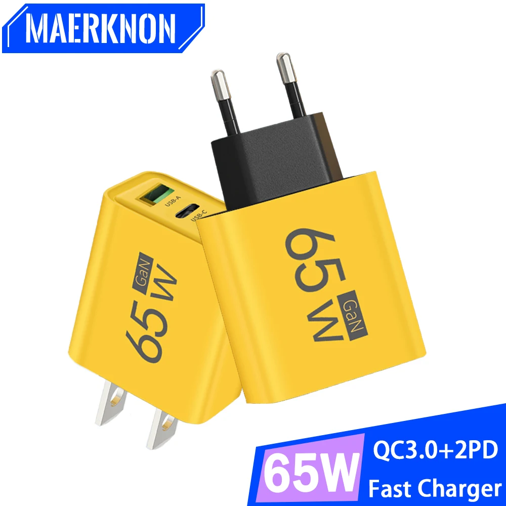 65W 3 porty USB ładowarka do szybkiego ładowania PD typu C do telefonu iPhone 15 Samsung Xiaomi Huawei EU/US wtyczka ładowarka ścienna