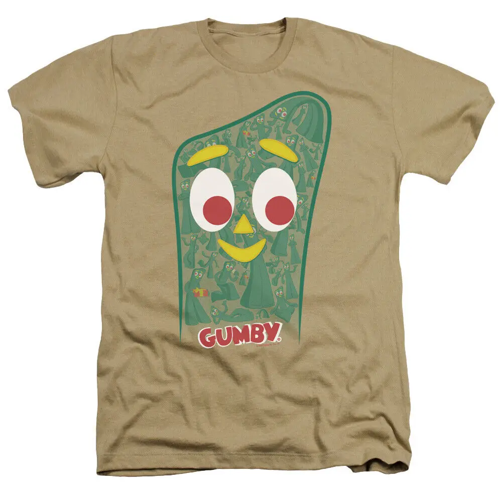 Gumby Inside Logo T Shirt Mens Licensed Classic TV Show Sand