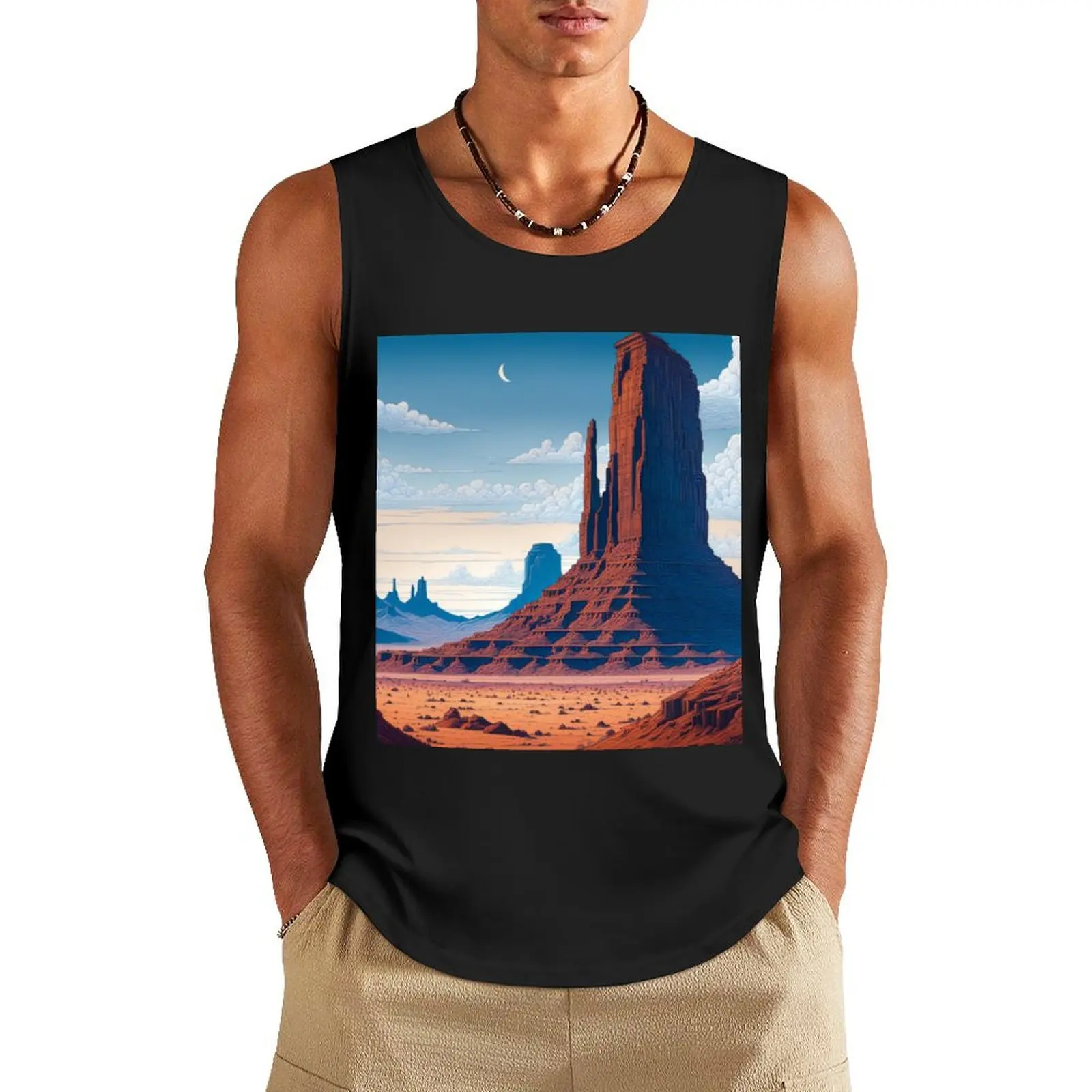 

Monument Valley Landscape I Tank Top Men's clothing brands basketball clothing Gym T-shirts for men quick-drying t-shirt