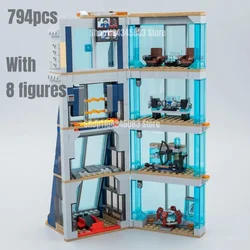 794pcs Evengers Tower Battle Armory Room Tech Lab Garage Model Building Blocks 76166 MOC Bricks Toy for Children