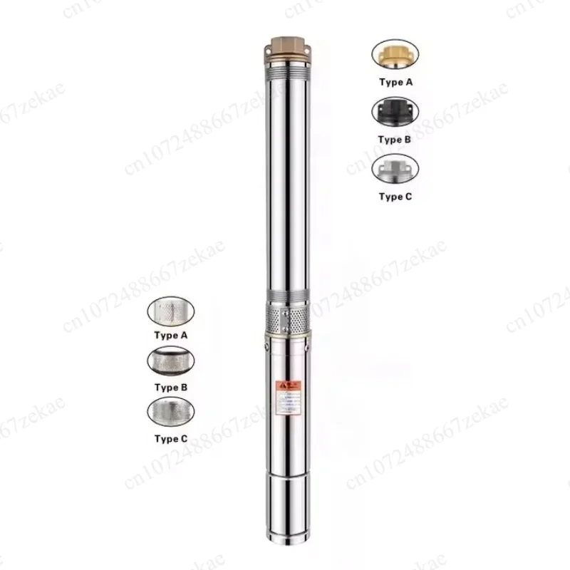 4SDM8-5 Single Phase 0.75HP High Pressure Submersible Pump for Farm Irrigation Deep Well Use