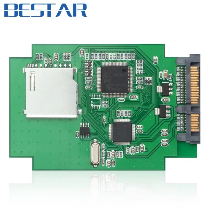

Стандартная карта памяти SD SDHC MMC на 7 + 15-контактный 22-контактный разъем адаптера SATA «папа»