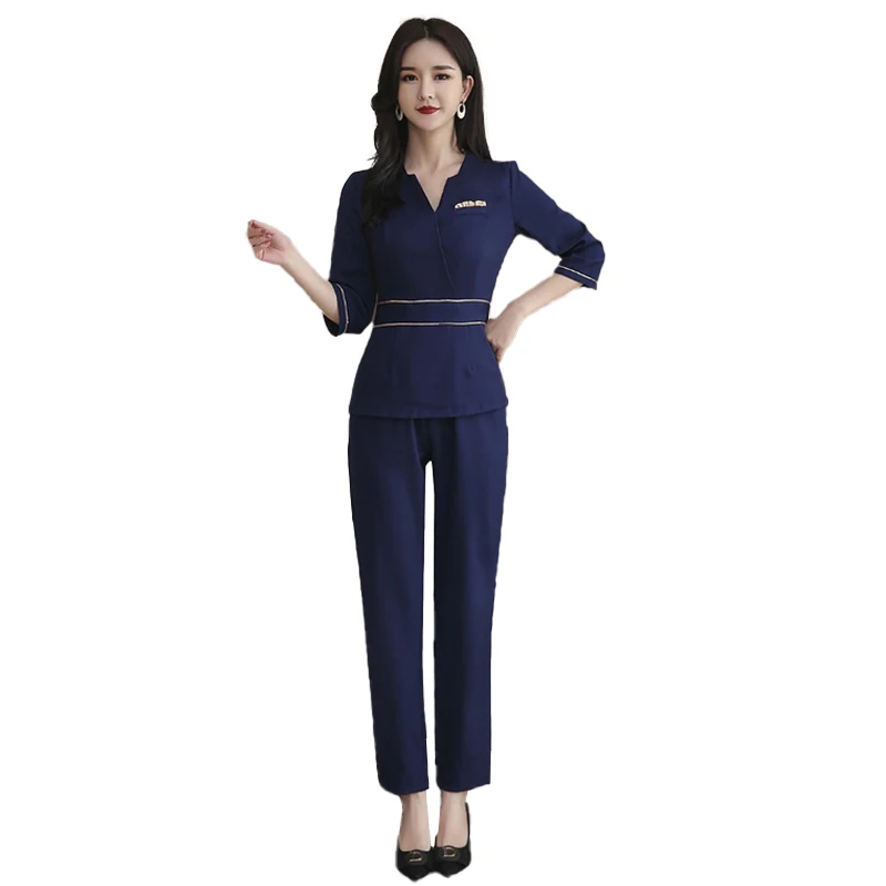 Woman Beauty Salon Uniforms Hot Spring Massage Sauna Foot Bath Workwear Beauty Clothing Beautician Work Clothes Uniforme Spa