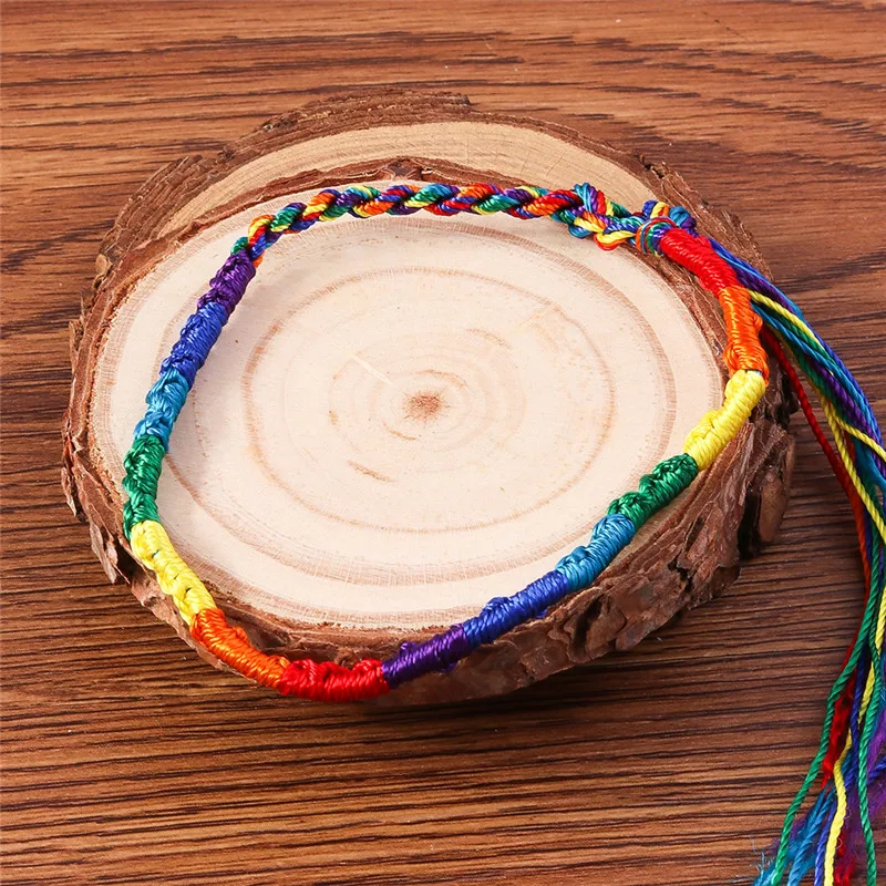 Aihua Bohemia Colorful Anklets for Women Braided Rainbow Foot Rope Chain Summer Beach Anklet Bracelet Boho Foot Jewelry Gifts