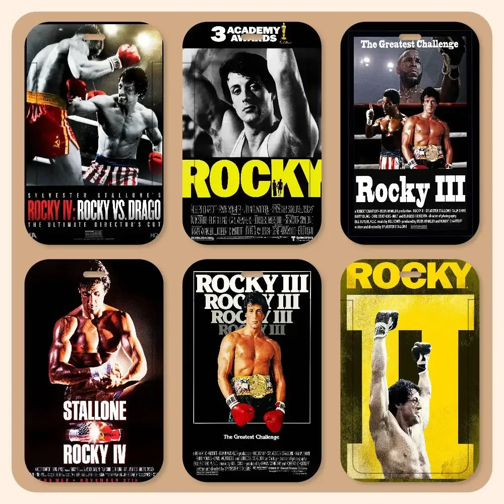 Porta Tarjetas con Cordón Rocky Balboa Boxing Fitness, Porta Tarjetas de Identificación para Estudiantes, Porta Tarjetas con Correa para el Cuello, Control de Acceso