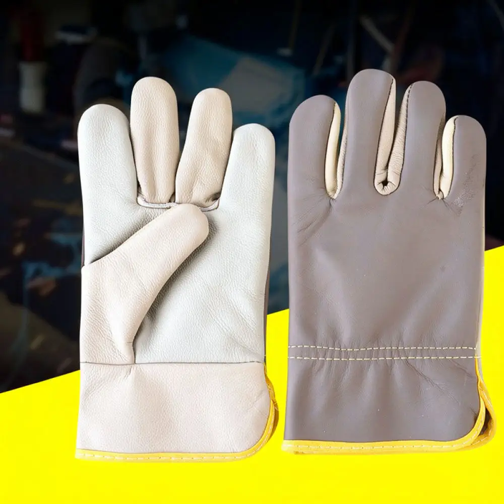 Durable Cowhide Welding Gloves Short Industrial Safety Hand Protection For Lianfang Mechanical Manual Tasks