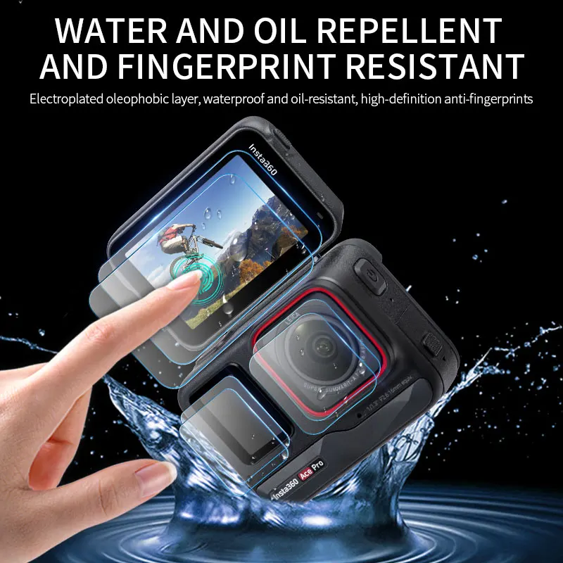 สําหรับ Insta360 Ace/Ace Pro กล้องเลนส์หน้าจอสัมผัสฟิล์ม Protector Anti-Scratch ป้องกันการระเบิดความโปร่งใสสูงฟิล์มชุด