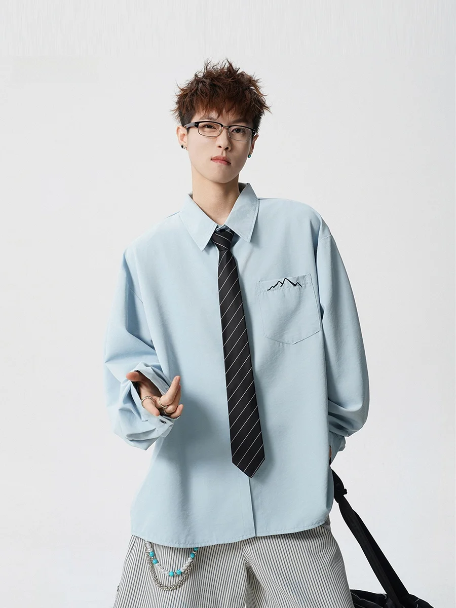 Men's Long Sleeve Shirt Casual Thin Spring Summer Beachwear Outdoor Lightweight Sun Protection Loose Fit Fashionable Urban Style