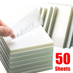 50Sheets Creative Waterproof Transparent PET Posted It Sticky Note Pads Notepads Posits for School Stationery Office Supplies