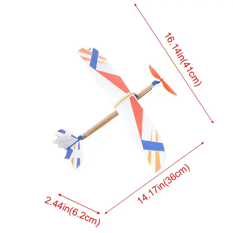 /Cna/Band Elastic Powered Aircraft Glider Flying Plane Airplane DIY Kids Toy Rubber