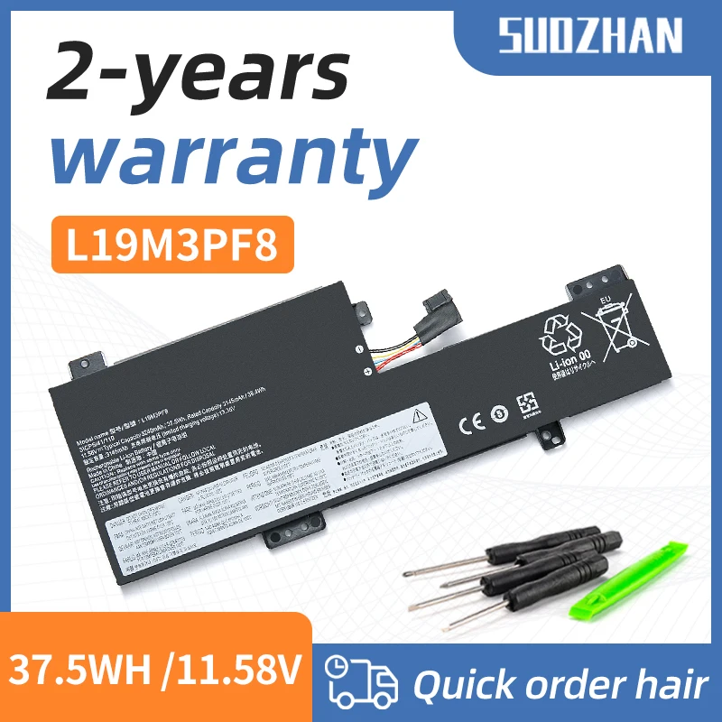 Imagem -01 - Suozhan-bateria do Portátil para Lenovo Ideapad Flex 311igl05 Série 5b10x02593 5b10x02604 Sb10x02592 L19m3pf8 L19c3pf8 Série suozhan bateria do portatil para lenovo ideapad flex 311igl05 serie 5b10x02593 5b10x02604 sb10x02592 l19m3pf8 l19c3pf8 serie 01