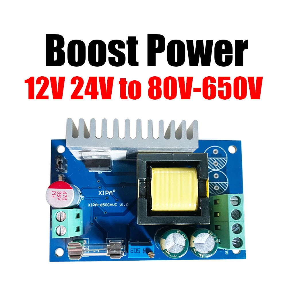 DC-DC Boost Converter 12V 24V to 80V-650V 100V 200V 300V 400V 600V linear adjustable voltage regulator Power supply PSU Module