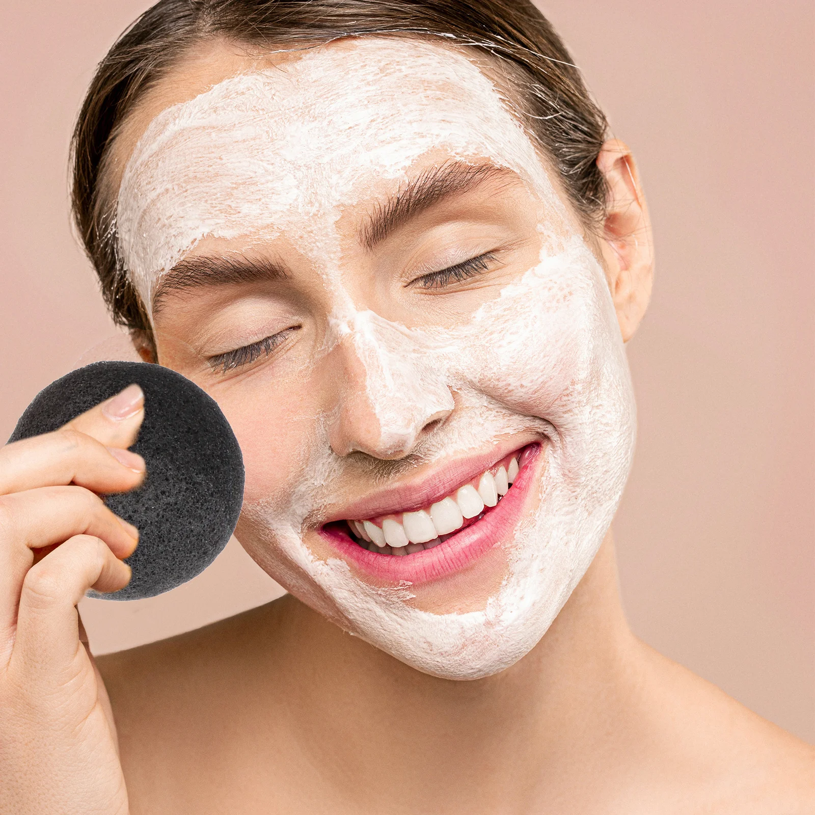 2 قطعة إسفنجة فحم الخيزران التطهير العميق العناية بالبشرة التقشير الجسم ملحق تحسين الدورة الدموية إزالة الميت #6