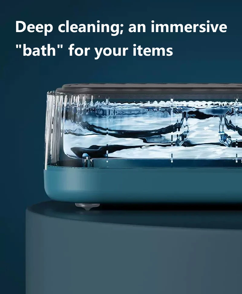 Lenovo Ultraschall-Reinigungsgerät, Brillen- und Schmuckreinigungsgerät, Blaulicht-Vibrations-Automatikreinigungsgerät für Zahnspangen – Detail 7
