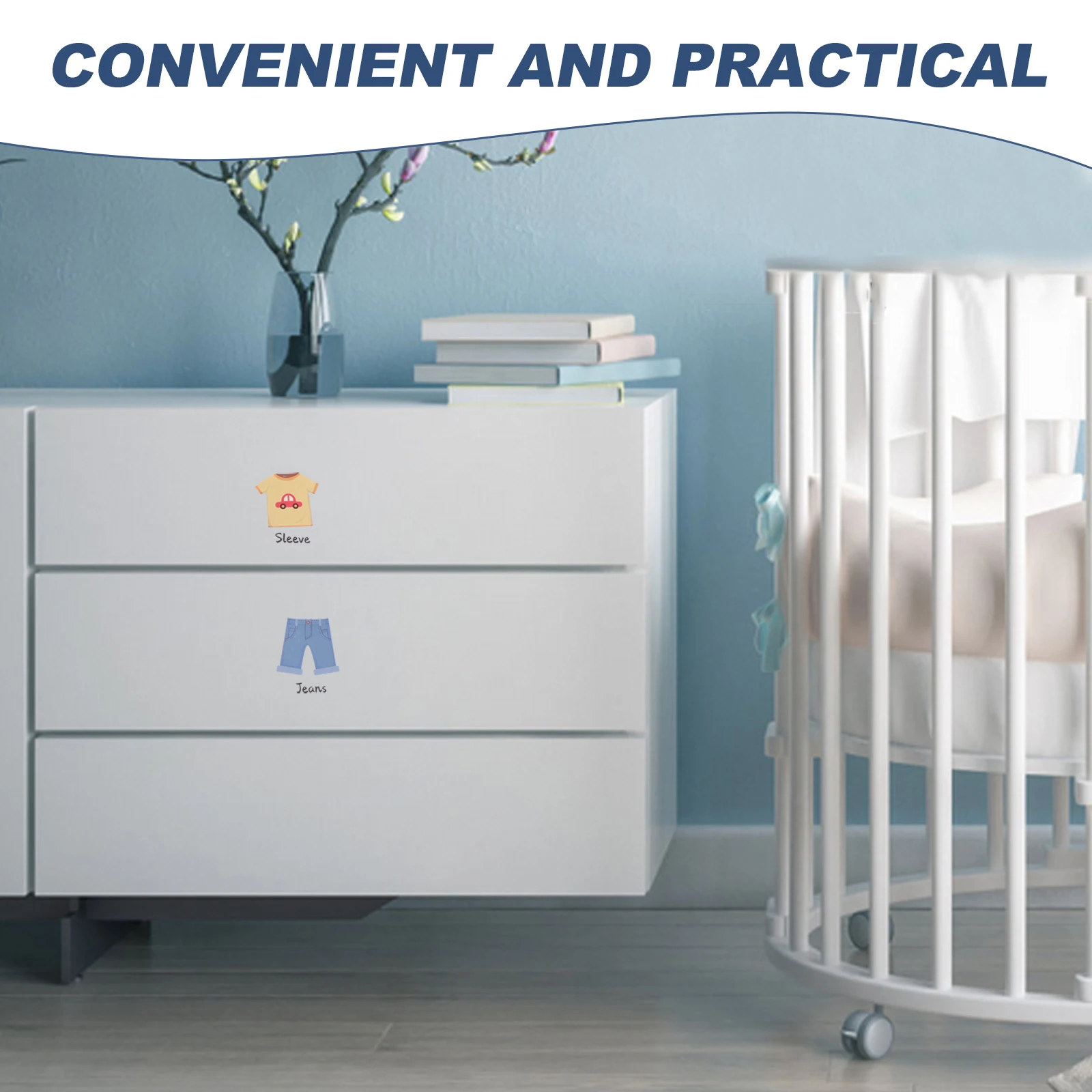 

1 set Kids Clothing Labels Stickers Set Pvc Wardrobe Organization Decals For Nursery Closet Sorting Clothing Sort