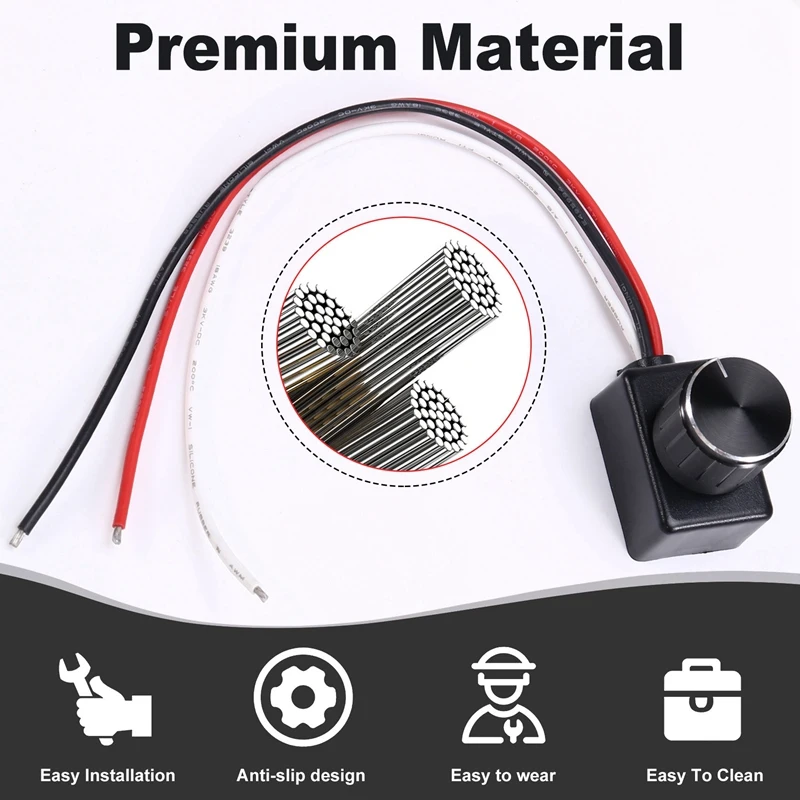 ABHI-универсальный 12/24 В низковольтный светодиодный диммер PMM с металлической ручкой для светодиодных фонарей для автофургонов, внутренние потолочные светильники, транспортные средства, грузовик