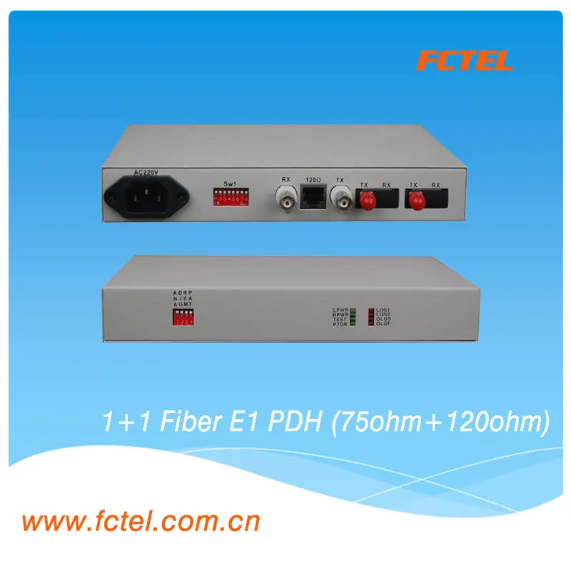 75ohm + 120ohm sem moldura E1 Modem PDH Multiplexador óptico