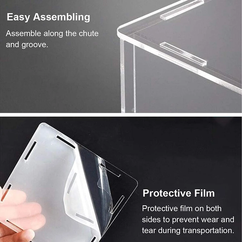 Acrylic Model Display Box Highly Transparent Countertop Showcase Protection Dustproof Rack for Toys Figures Action Home Decor