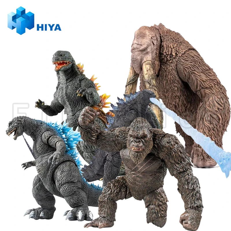 Figura de acción HIYA de 18CM, exquisita serie básica Godzilla x Kong, el nuevo imperio Godzilla, calavera sobre orugas, Godzilla 2014, juguete de Anime
