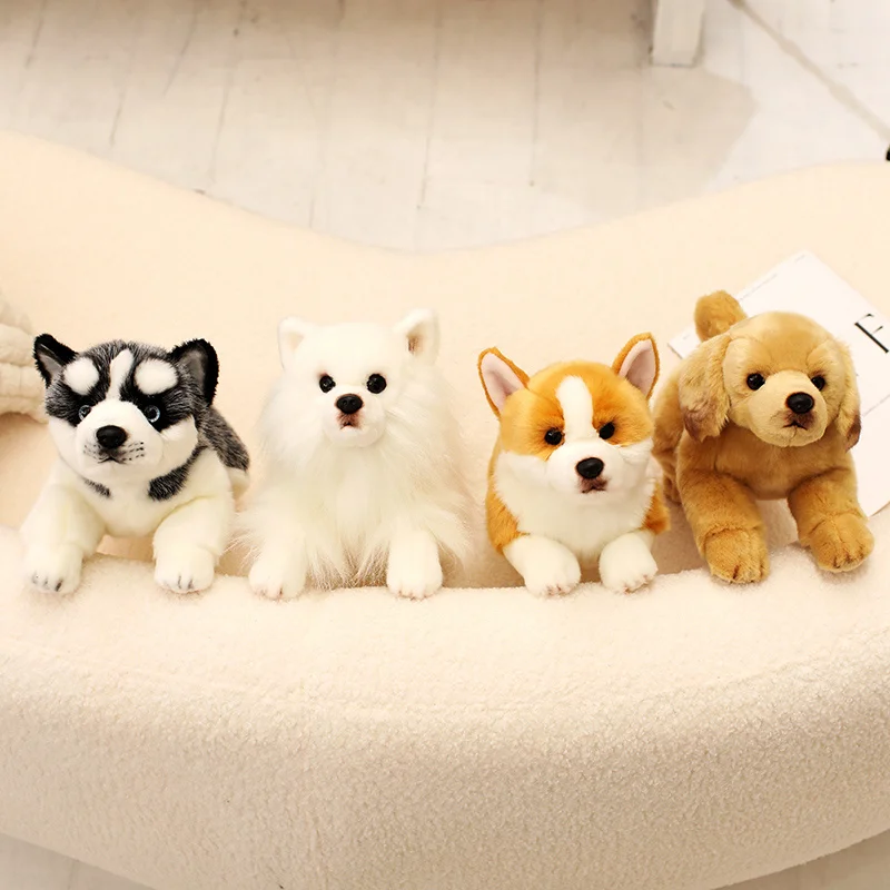

40cm Simulation High Quality Dog Plush Toy Cute Cartoon Corgi Pomeranian Stuffed Doll Home Decoration Gift For Children