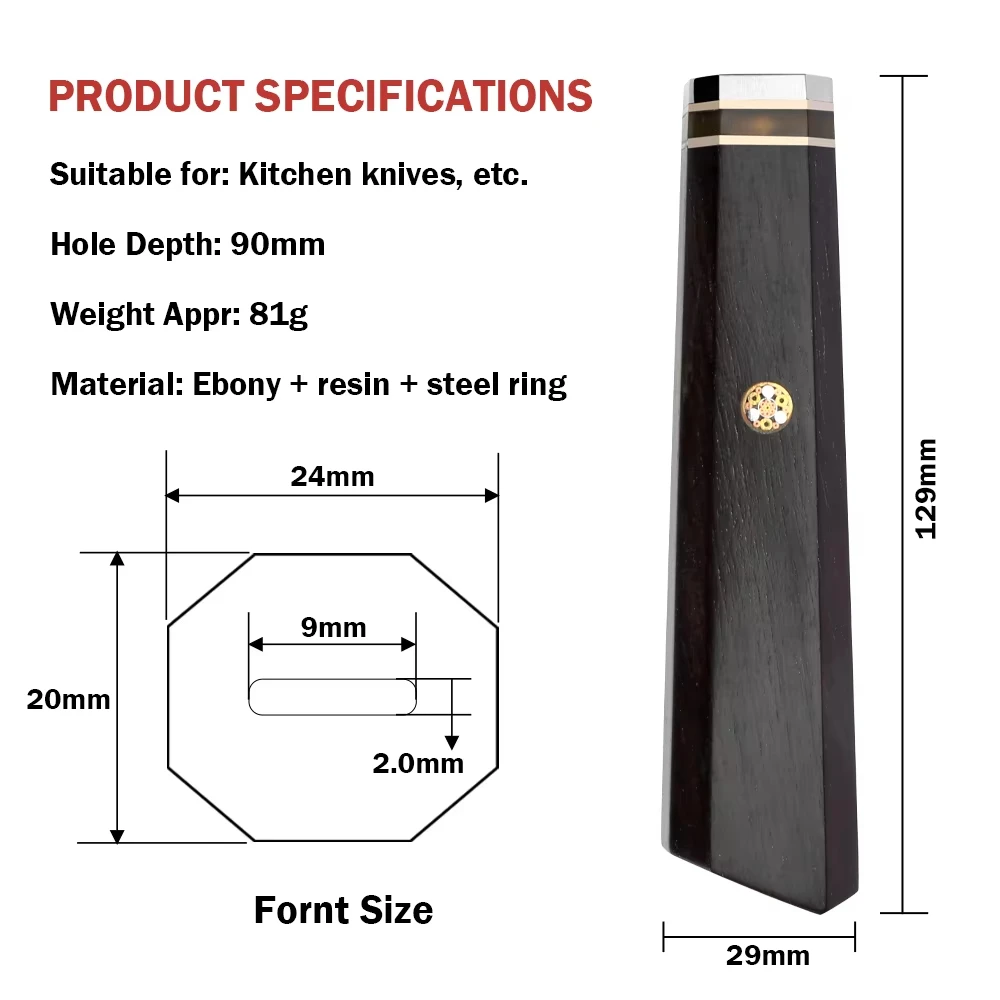 XITUO Knife Handle DIY Knife Handle Material, Handmade Customize Octagonal Handle For Chef Knife Damascus Kitchen Cooking Knife view 6