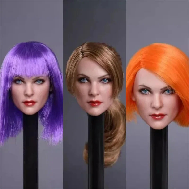 

1/6 European Beauty Female Head Sculpt Carving GC019 7 Famous photographer Model for 12" Suntan Figure Body Accessories