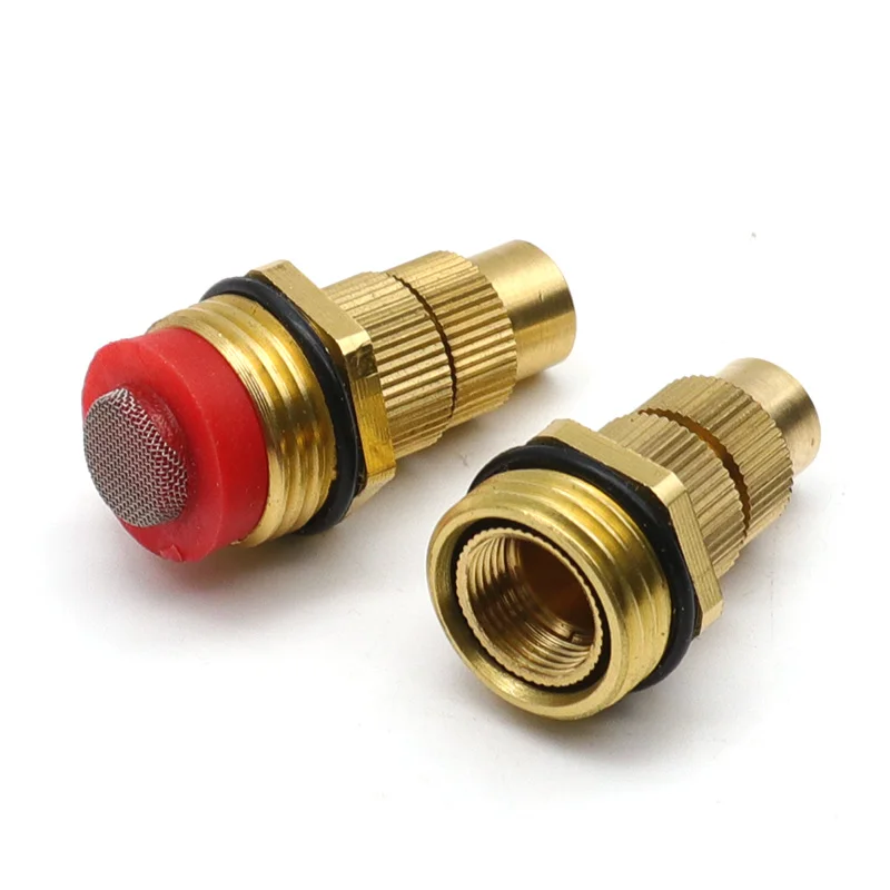 1/2 4 Point Adjustable Brass Atomizing Sprayer Lawn Garden Sprinkler Heads Cooling Fogging Misting Nozzles Garden Sprinklers