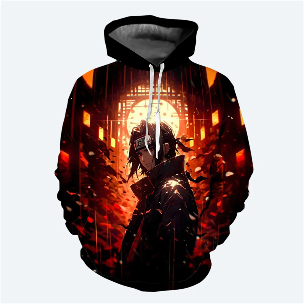 New Japanese Anime Naruto 3D Printed Men's Hoodie Cosplay Street Style Clothing Daily Casual Oversized Fashion Men's Pullover