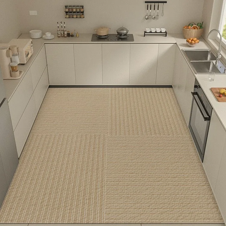 Kitchen Carpet Waterproof and Oil-proof Wash-free Floor Mat Can Be Cut To Large Size Rug Diatomite Home Decoration Foot Mat