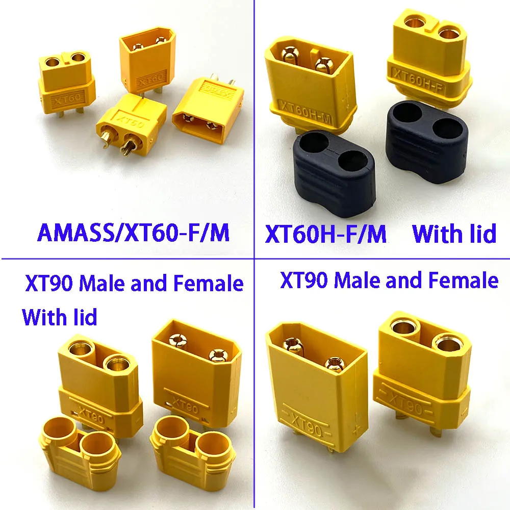 

5/10 Pairs XT60H Male Female Plugs XT90 Male Female Bullet Connectors for RC Lipo Battery cars fpv drones Airplane Solar