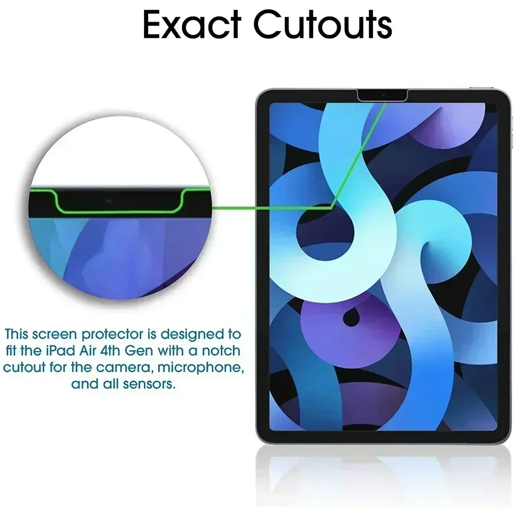 (3 Pak) kaca Tempered untuk Apple iPad Air 4 5 10.9 2020 2022 generasi ke-5 cakupan penuh Film pelindung layar