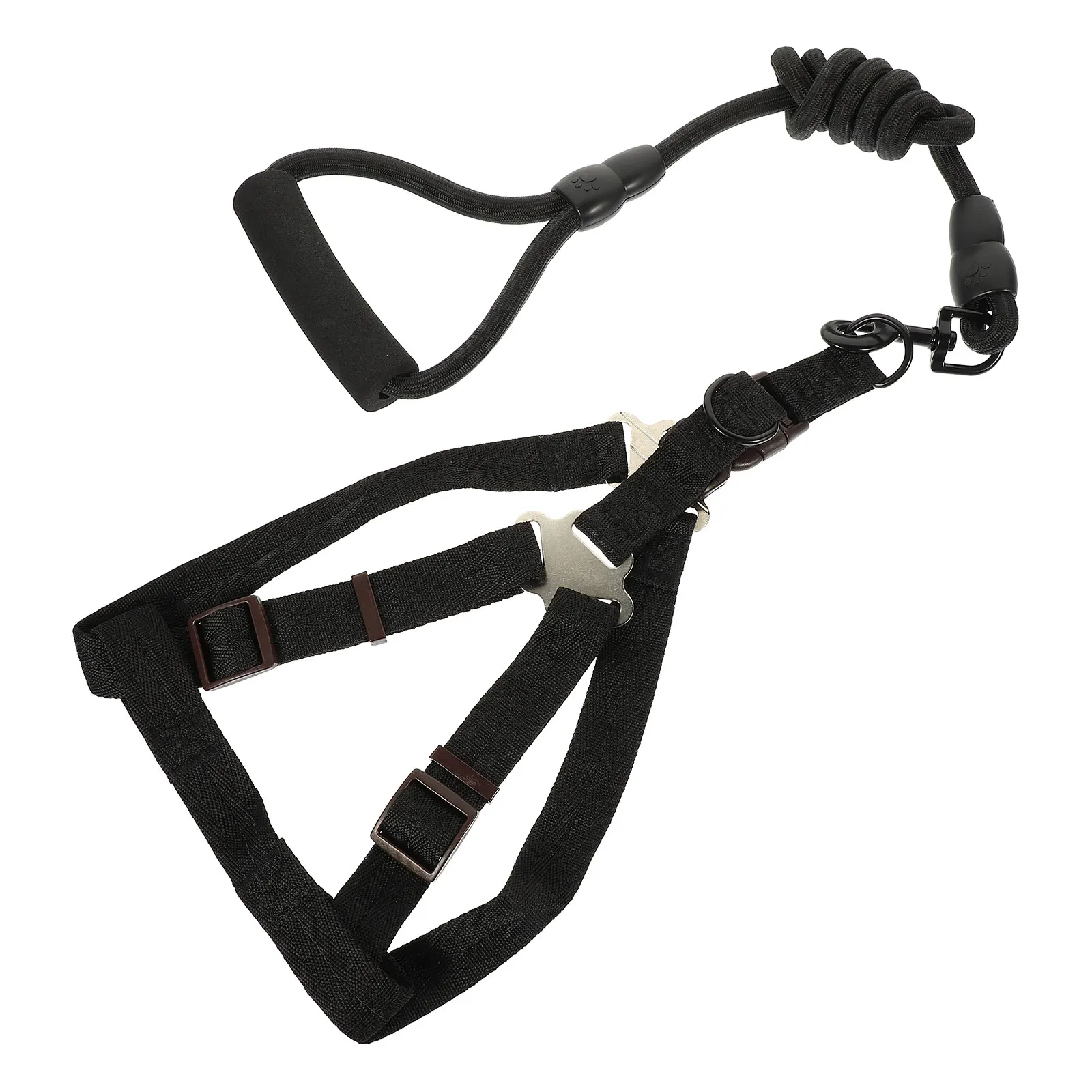 

Dog Harness Leash Set Adjustable Nylon Rope Pet Walking Supplies Heavy Duty Durable Tensile Resistance Comfort Handle for Large
