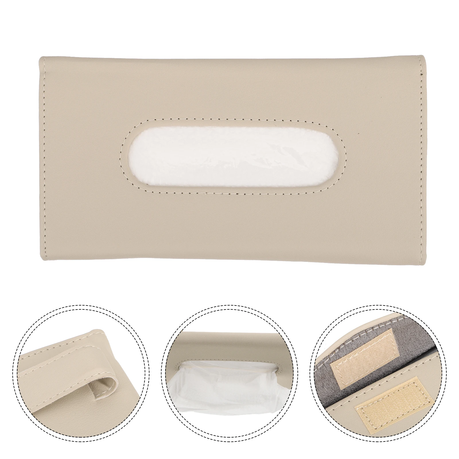 

PU Car Tissue Holder Sun Visor Napkin Box Simple Design Cost Effective Convenient Size Best Choice for Car Accessories