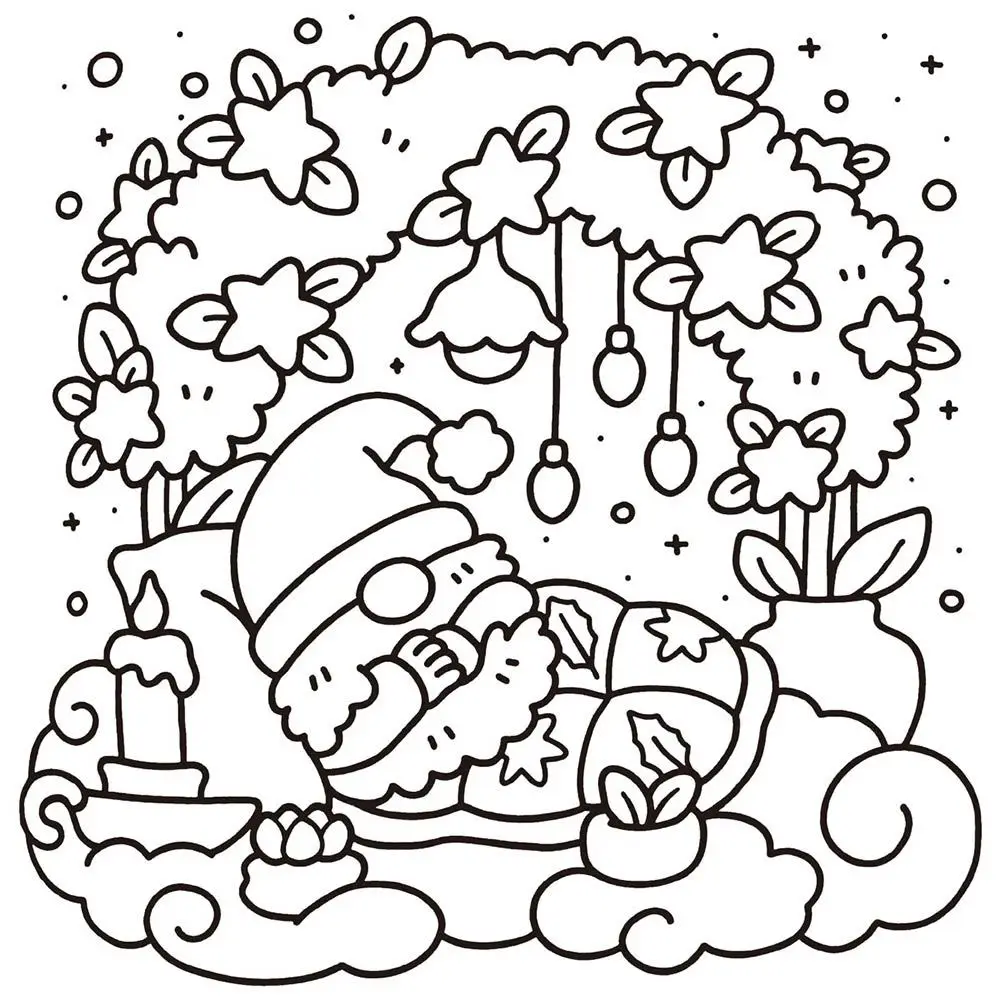 مريح عيد الميلاد عيد الميلاد تلوين كتاب الكرتون التعليمية غلاف عادي اللوحة هدية الإجهاد الإغاثة لعبة الرسم مونتيسوري #5