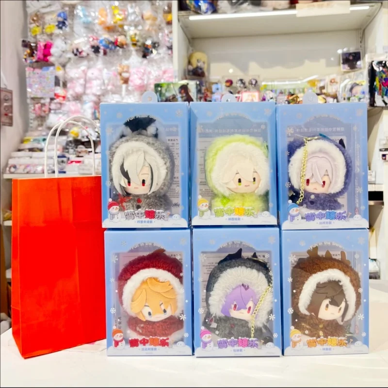 Original Genshin Playing In The Snow Zhongli Nahida Skirk Tartaglia Durin Arlecchino Serise Plush Doll Soft Cute Bag Charm Gift
