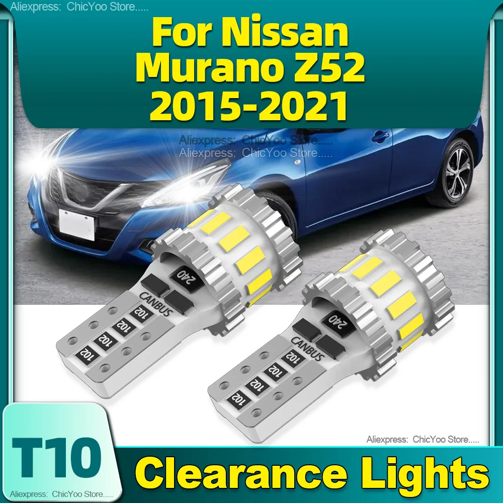 

6000K T10 W5W LED Bulbs Canbus 194 18SMD CSP Chip Clearance Light For Nissan Murano Z52 2015 2016 2017 2018 2019 2020 2021