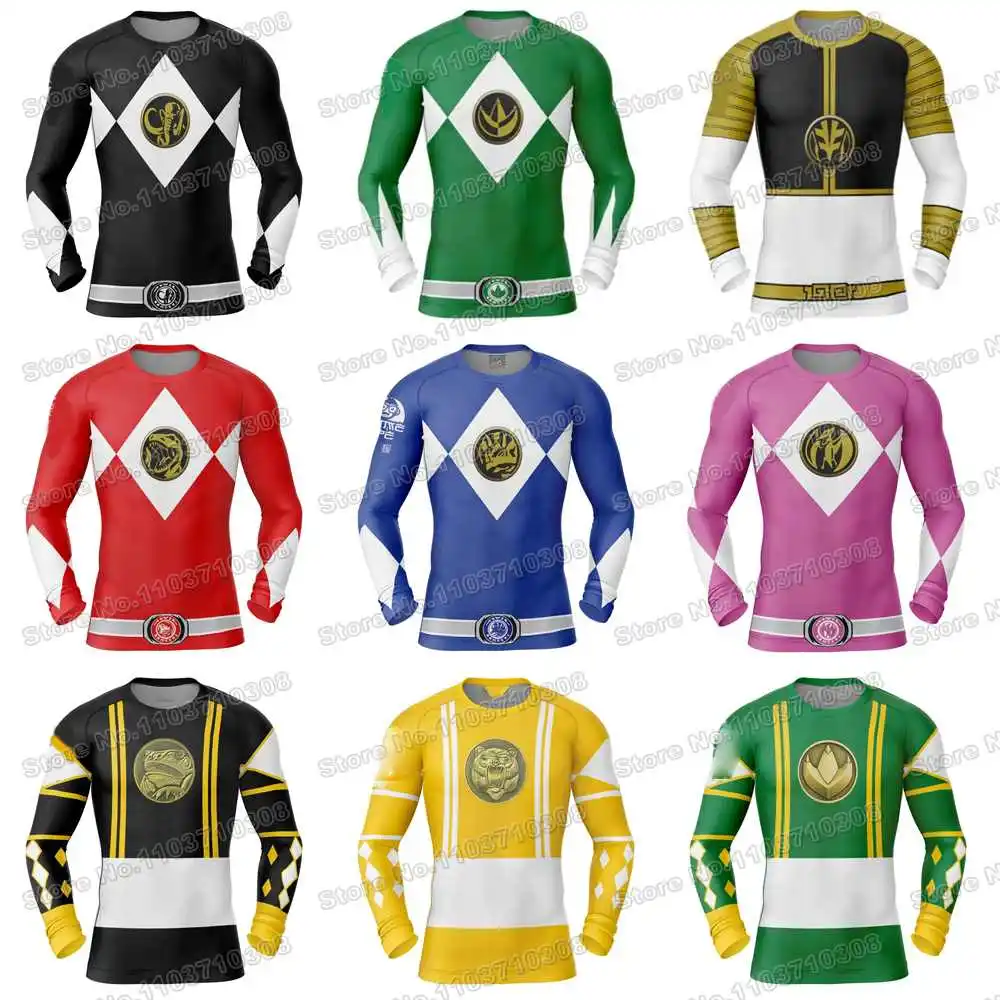 Popular cartoons Rash Guards Surfing Jersey Beach Skating Shirts Summer Swimwear Diving Gym MMA BJJ Men Jiu Jitsu Fitness Tops