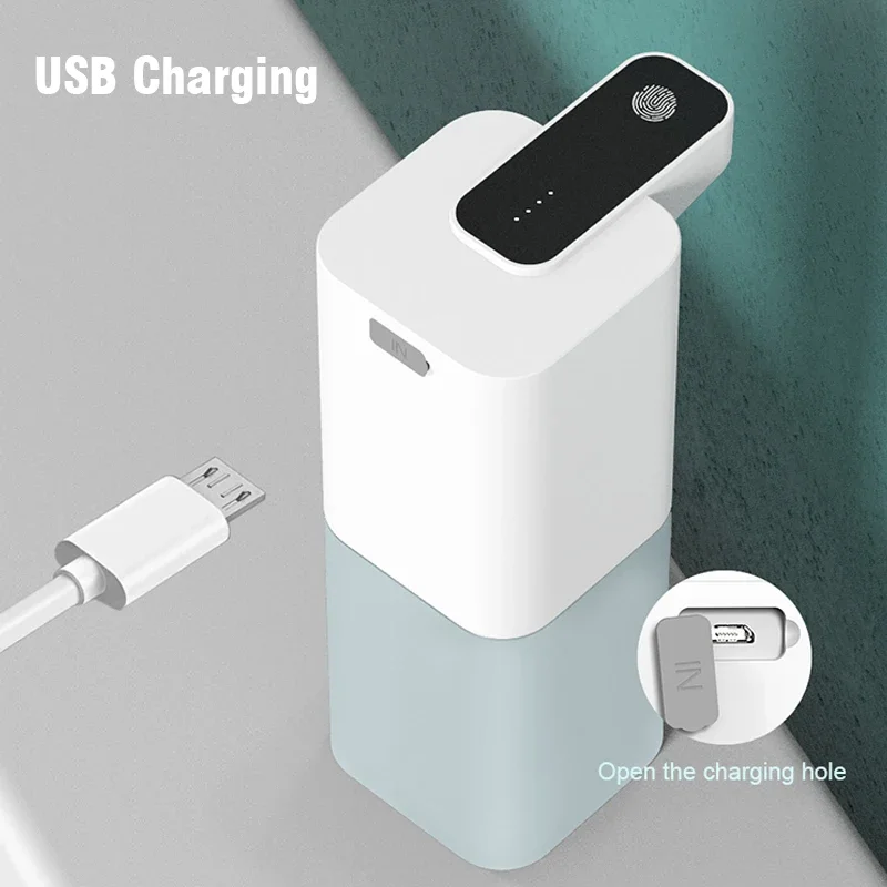 USB Charging automatyczny dozownik mydła w płynie bezdotykowy czujnik na podczerwień ręczny dozownik mydła ręcznego inteligentna maszyna do spieniania