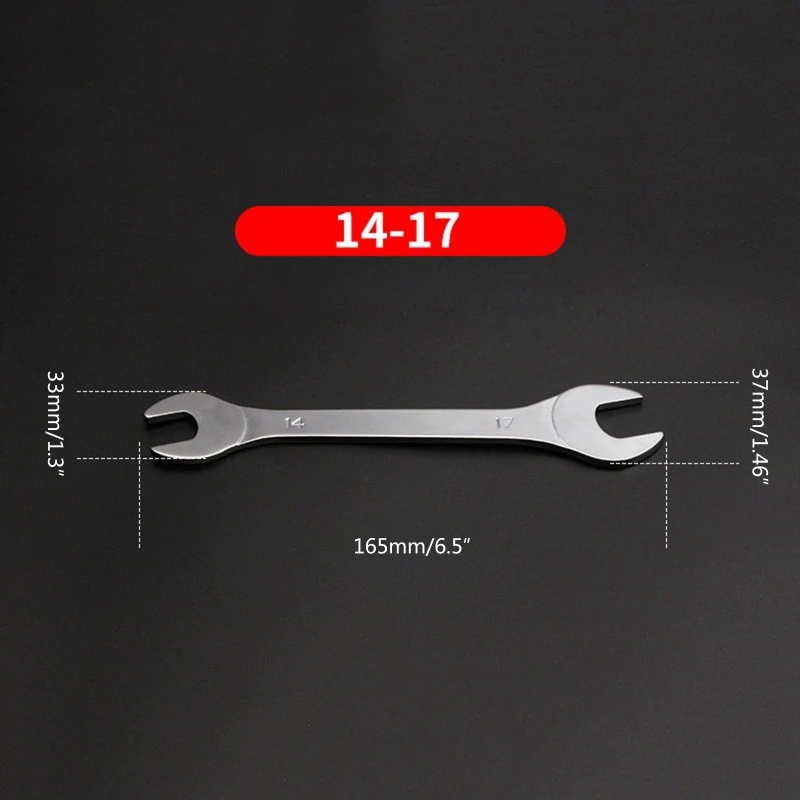 5 ชิ้น/เซ็ต Super-Thin ประแจปลายเปิดชุดเมตริก 6-17 มม.Slim Spanner ชุดประแจสูงคาร์บอนเหล็ก