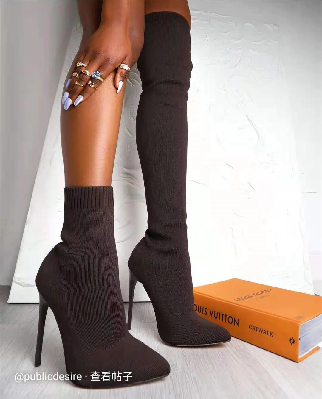 Women Boots Short High Heels Shoes For Women Autumn Winter Botas