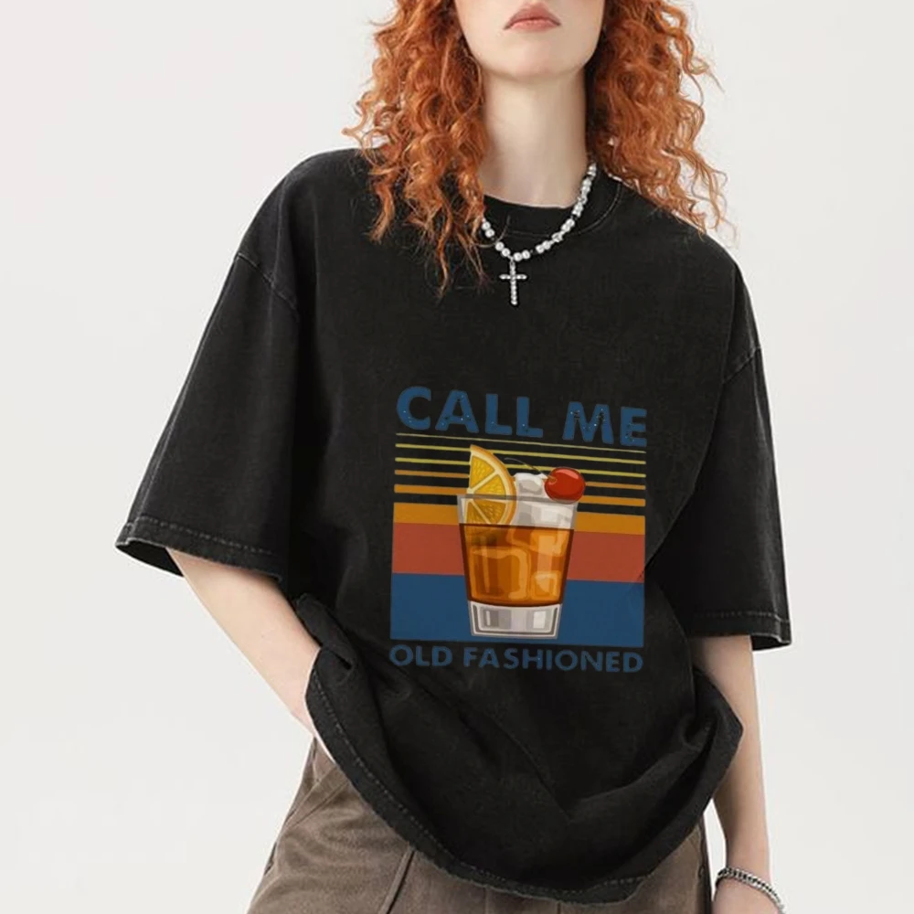 

Comfort OverSized Graphic Tshirt Women Vintage Cotton Tee Y2k Streetwear Loose Fit Casual Daily Wear Style Tops Young Couples