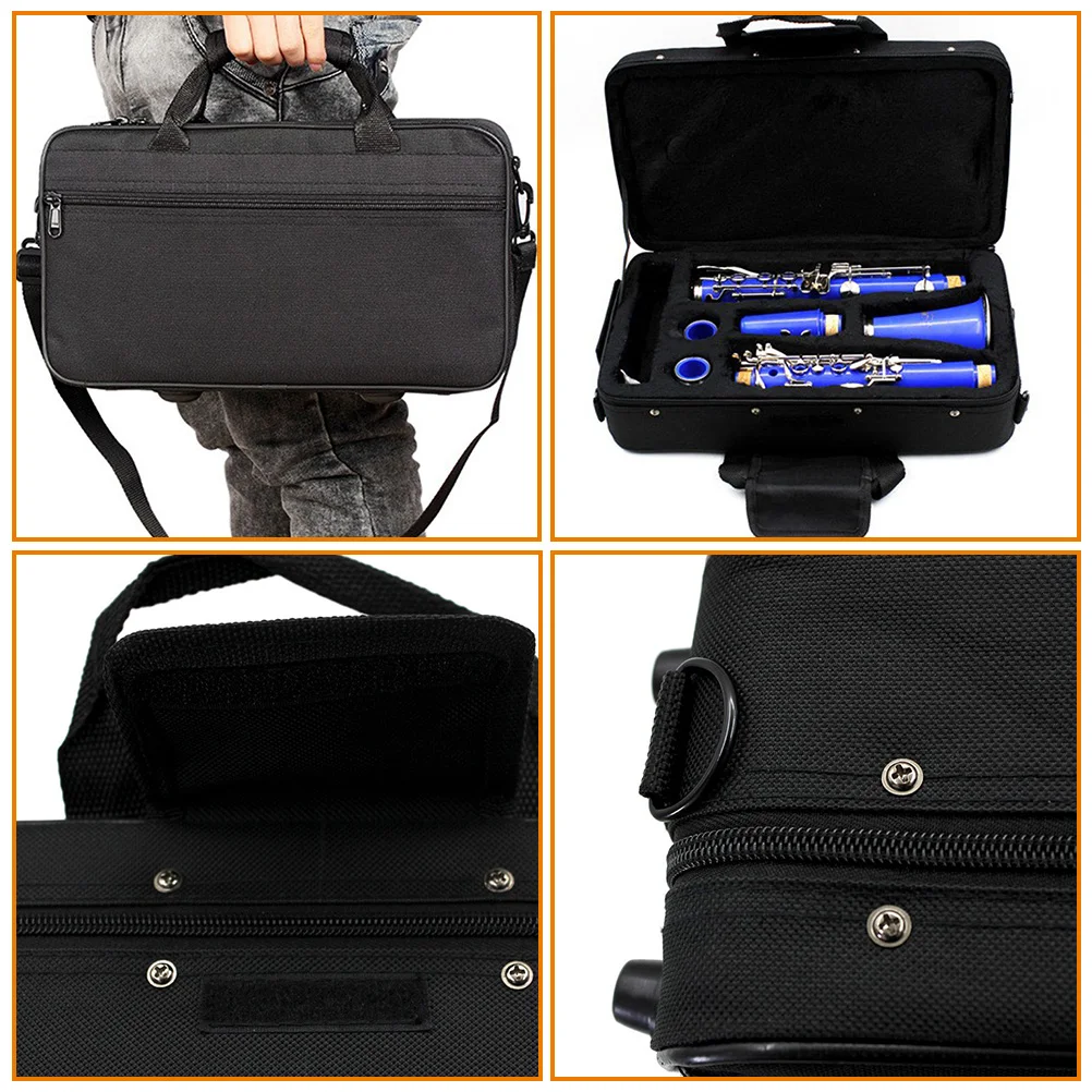 

s Black Case Oxford Cloth Travel Bag Clarinet Case Shoulder H Carry Storage Holder Musical Instruments Accessories