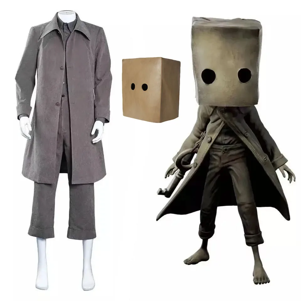 

Mono Coat Uniform Adult Performance Clothes Cloak Halloween Carnival Stage Performance Game Little Nightmares 2 Cosplay Costumes